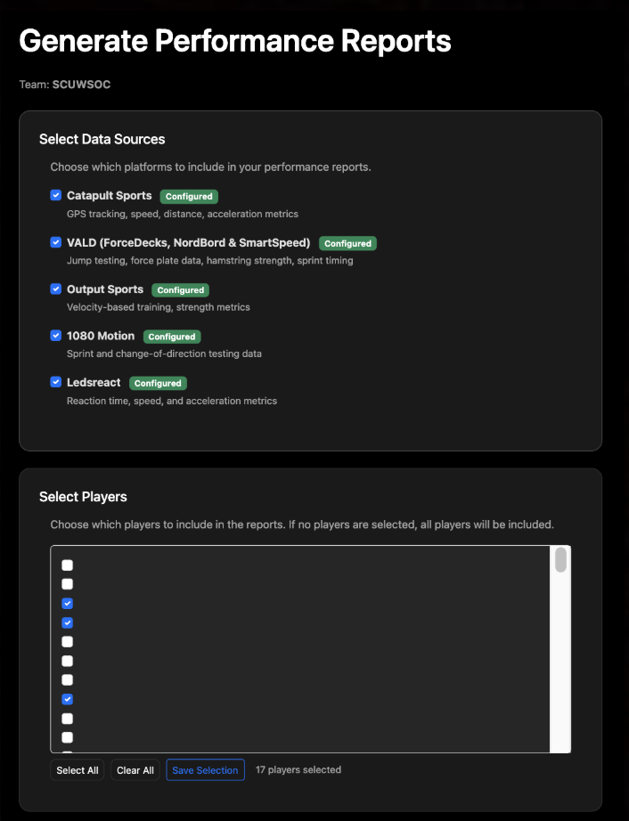 Generate Reports